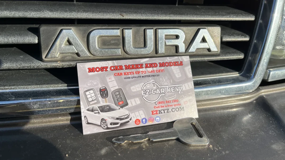 2009 Acura TSX key made with no spare by EZ Car Keyz Encinitas CA