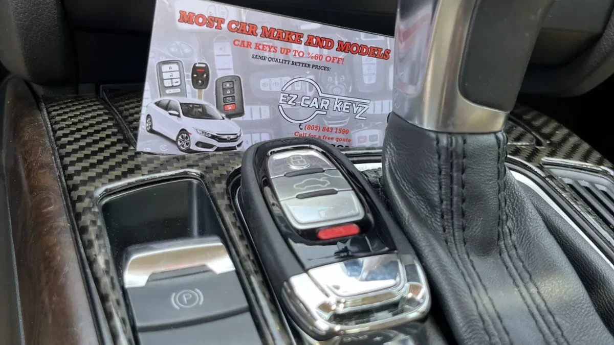 Insured mobile locksmith working on 2001 Audi A4 in San Diego CA