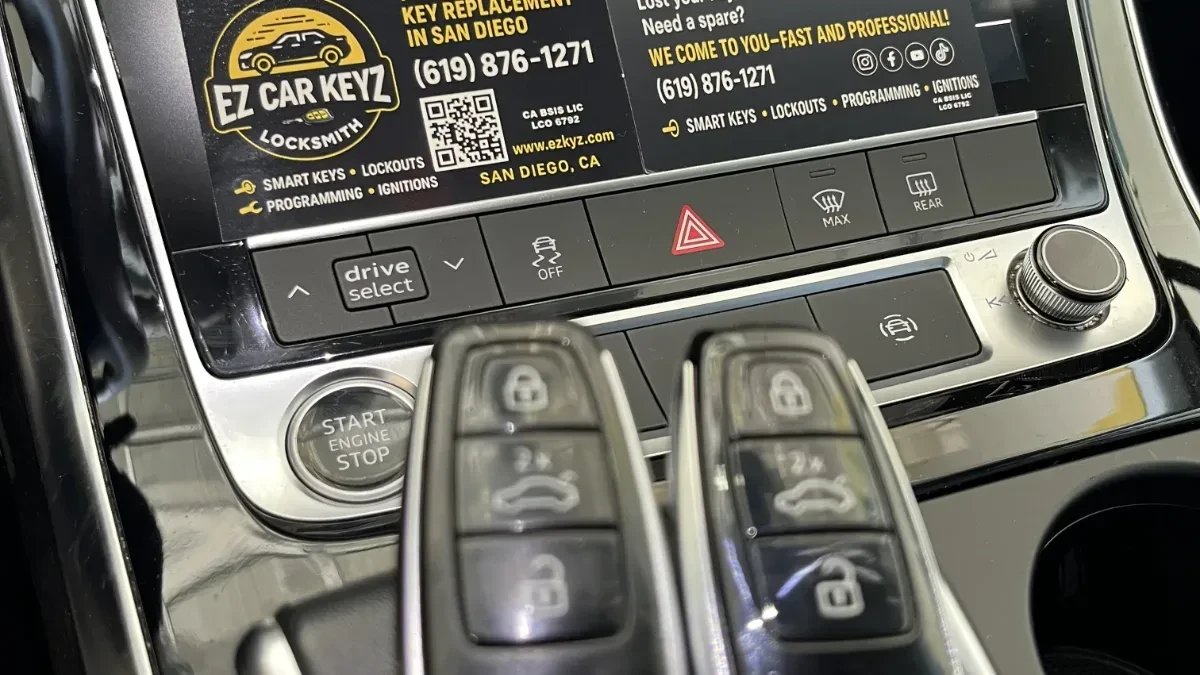 2010 Audi A8 key made with no spare by EZ Car Keyz Otay Mesa CA