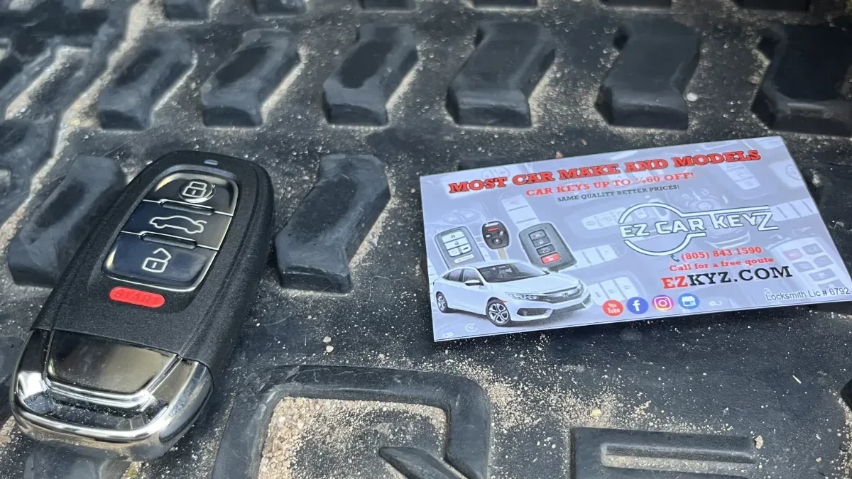 Licensed locksmith replacing 2016 Audi Q3 key in Vista CA
