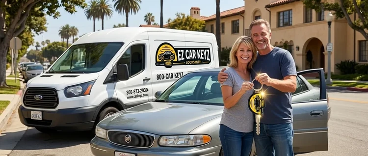 Happy customers with their replacement Buick Century car key from EZ Car Keyz in San Diego County