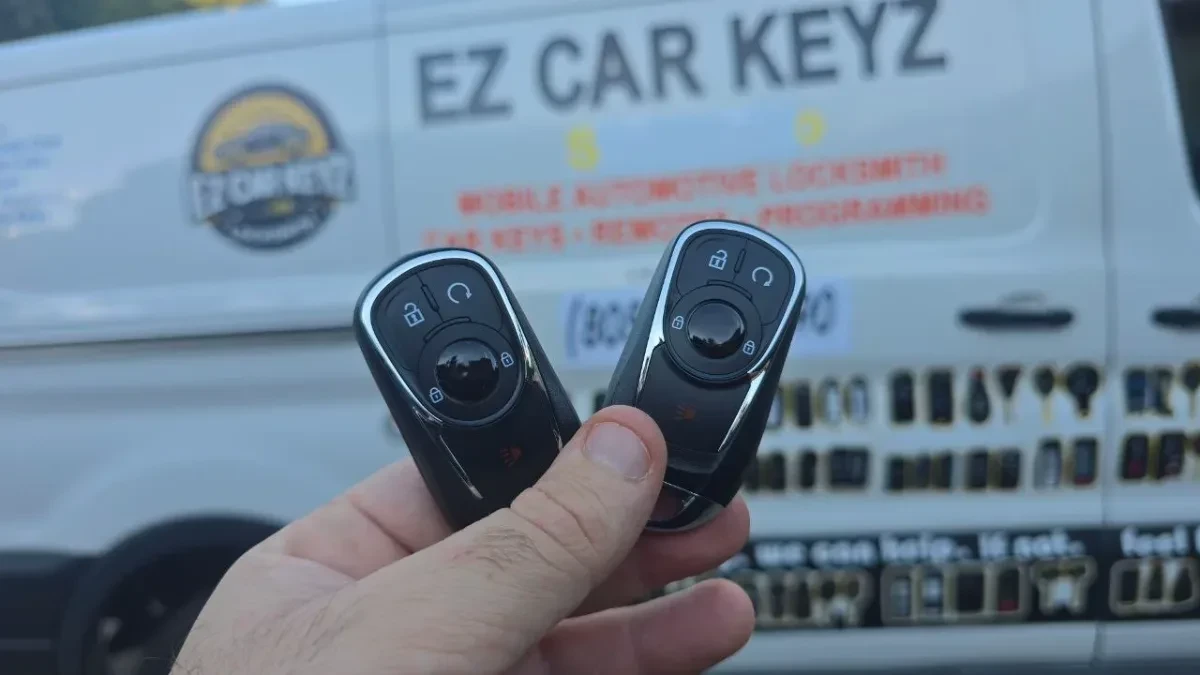 Licensed locksmith replacing 2020 Buick Enclave key in Solana Beach CA
