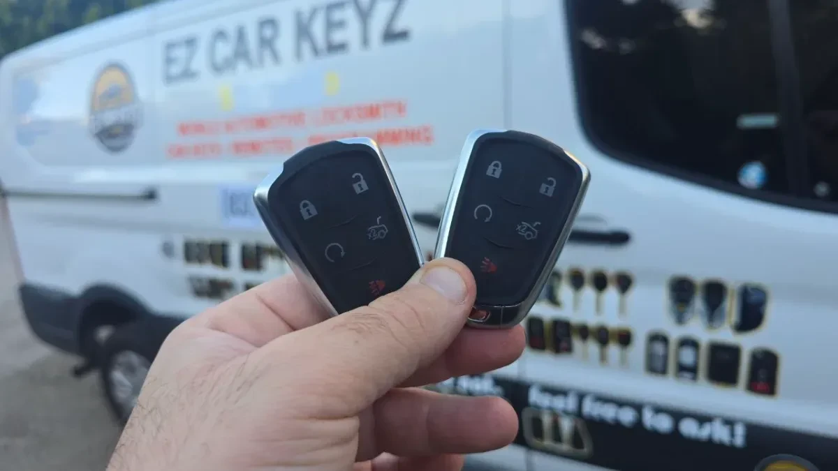 2009 Cadillac SRX key made with no spare by EZ Car Keyz Rancho Santa Fe CA