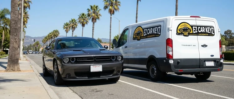 Dodge Challenger mobile car key service by EZ Car Keyz in San Diego County