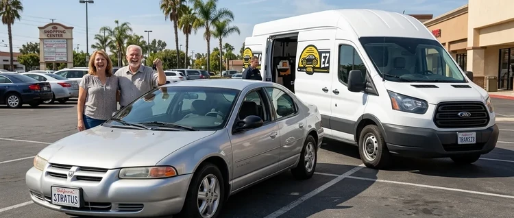 Happy customers with their replacement Dodge Stratus car key from EZ Car Keyz in San Diego County