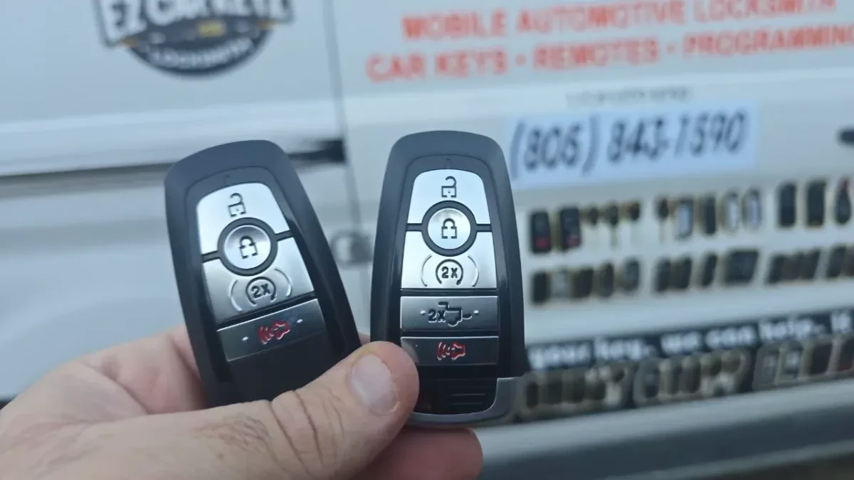 Insured mobile locksmith working on 2008 Ford F-150 in Imperial Beach CA