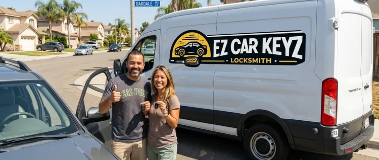 Happy customers with their replacement Ford Freestyle car key from EZ Car Keyz in San Diego County