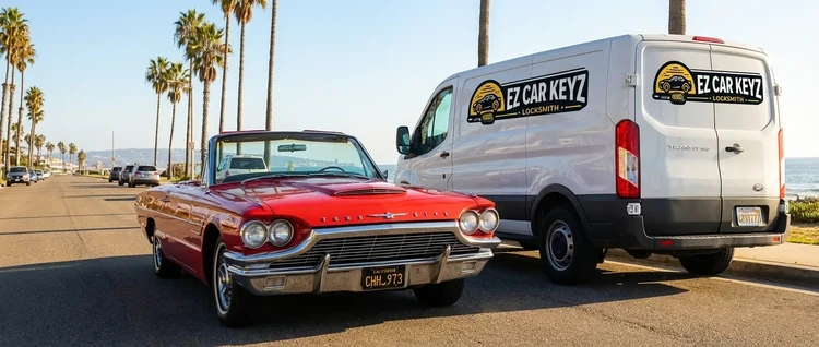 Ford Thunderbird mobile car key service by EZ Car Keyz in San Diego County
