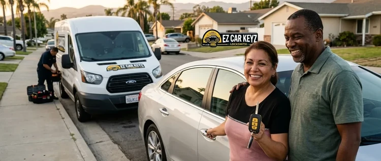 Happy customers with their replacement Hyundai Azera car key from EZ Car Keyz in San Diego County