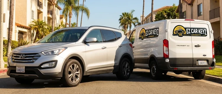 Hyundai Santa Fe mobile car key service by EZ Car Keyz in San Diego County