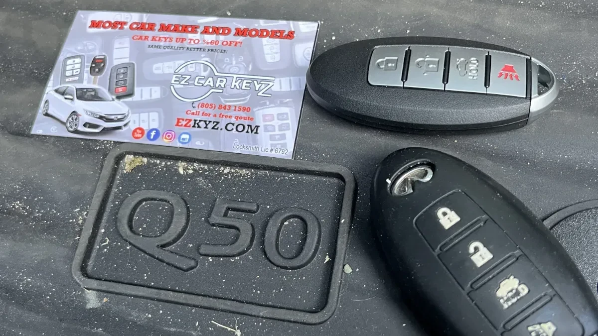 Lost 2023 Infiniti QX50 key replacement by EZ Car Keyz in Fallbrook CA