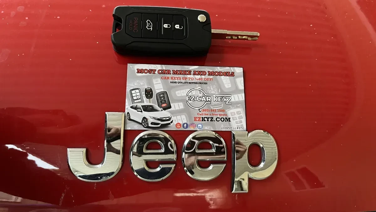 2019 Jeep Cherokee key replaced in your driveway in Coronado CA