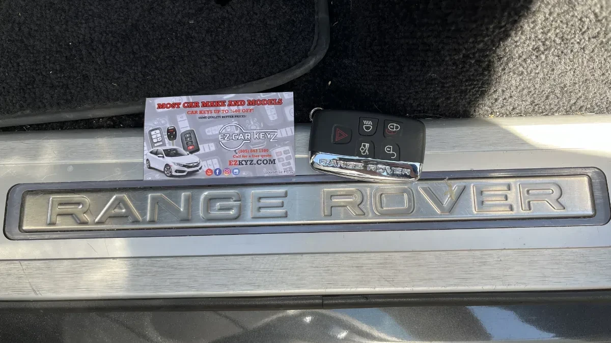 Licensed locksmith replacing 2012 Land Rover Range Rover Evoque key in Del Mar CA
