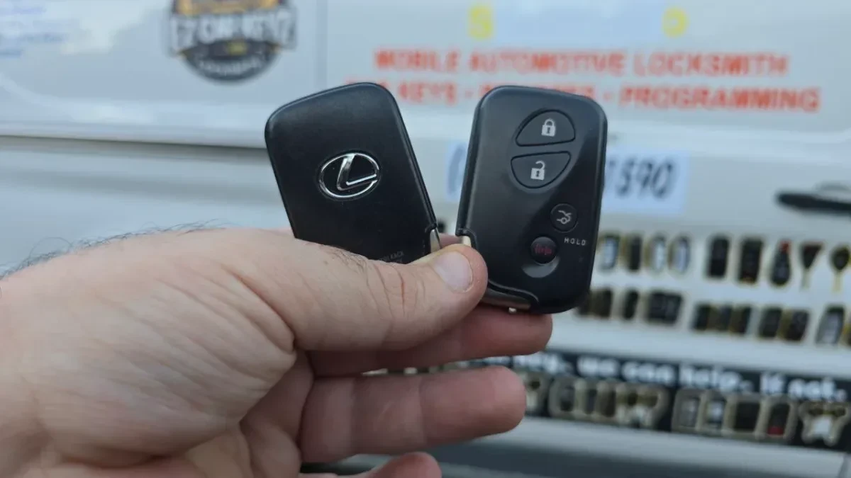 Insured mobile locksmith working on 2014 Lexus LX in Rancho Santa Fe CA