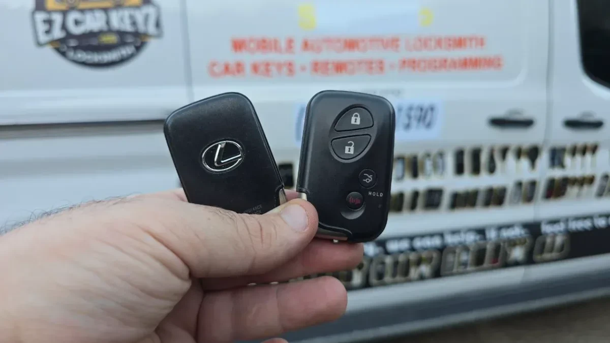 Licensed locksmith replacing 2023 Lexus RZ key in Rancho Bernardo CA