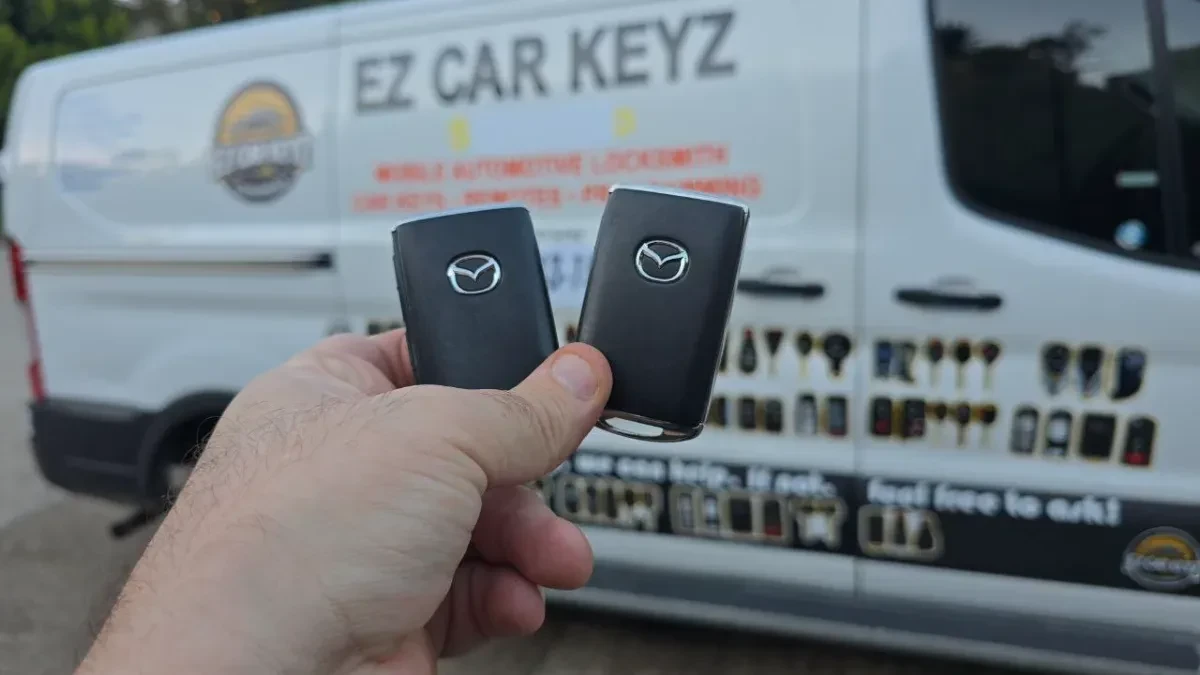 Quick turnaround 2015 Mazda 5 car key by EZ Car Keyz in Solana Beach CA