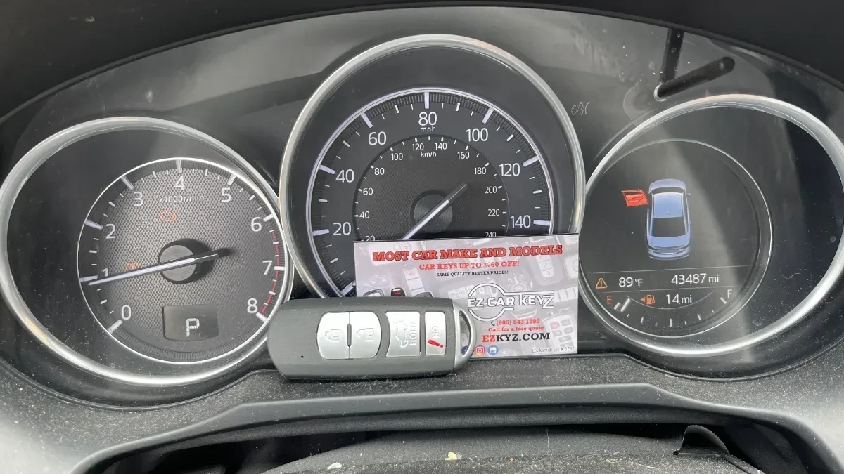 Insured mobile locksmith working on 2014 Mazda 6 in Alpine CA