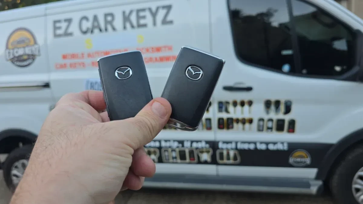 Licensed locksmith replacing 1998 Mazda 626 key in Spring Valley CA
