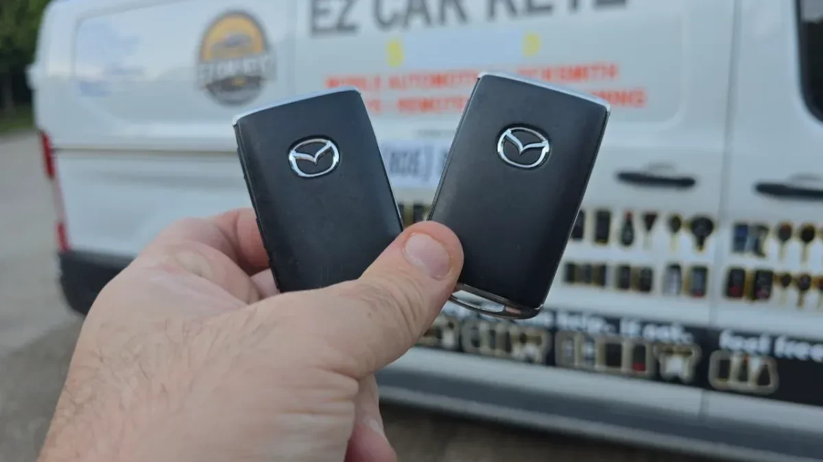 Licensed locksmith replacing 2020 Mazda CX-9 key in Rancho Santa Fe CA