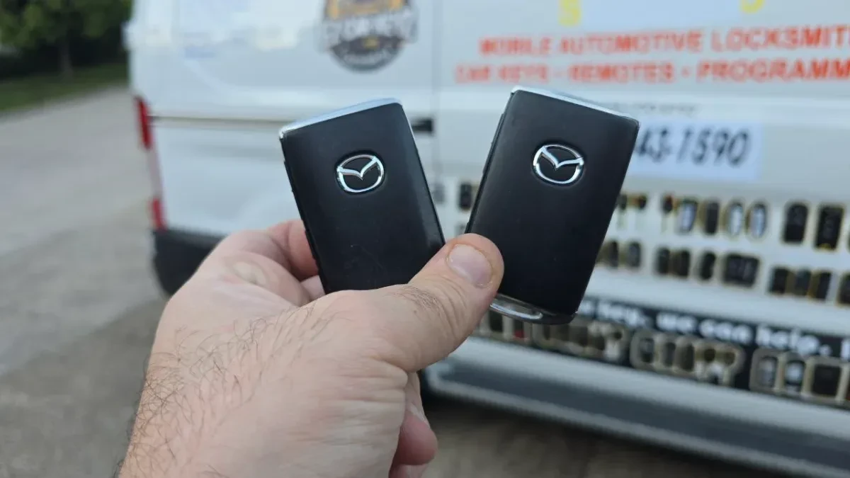 2001 Mazda Miata Affordable Key Replacement - EZ Car Keyz National City Licensed locksmith replacing 2001 Mazda Miata key in National City CA
