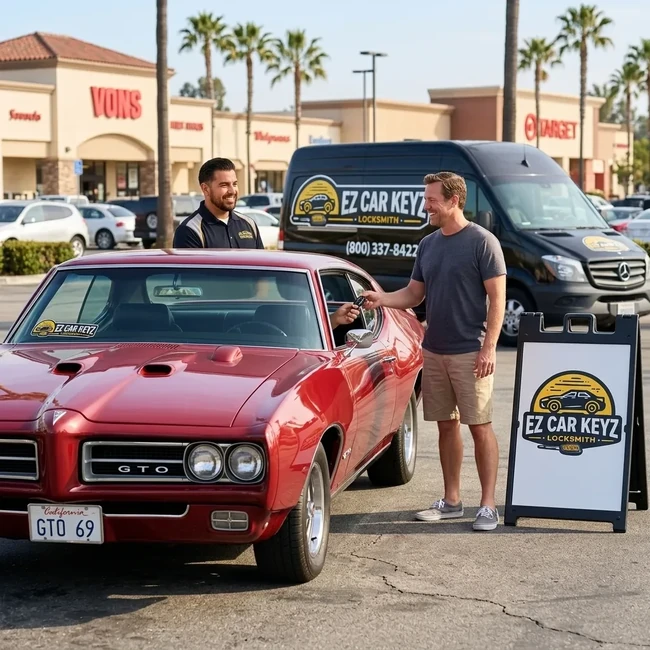 Pontiac GTO key replacement in San Diego County
