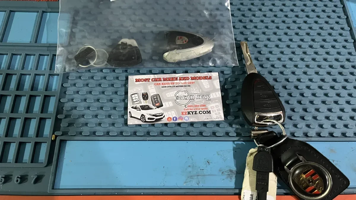 Quick turnaround 2015 Porsche Macan car key by EZ Car Keyz in San Diego CA
