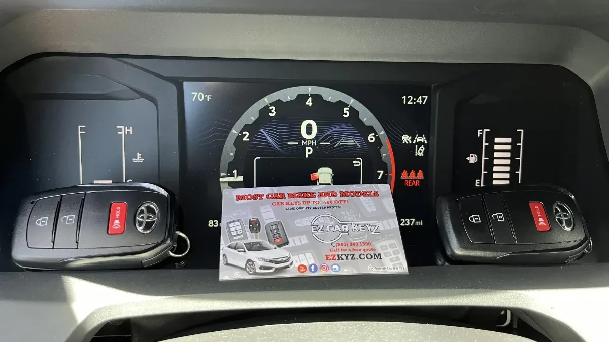 Insured mobile locksmith working on 2023 Toyota Crown in El Cajon CA
