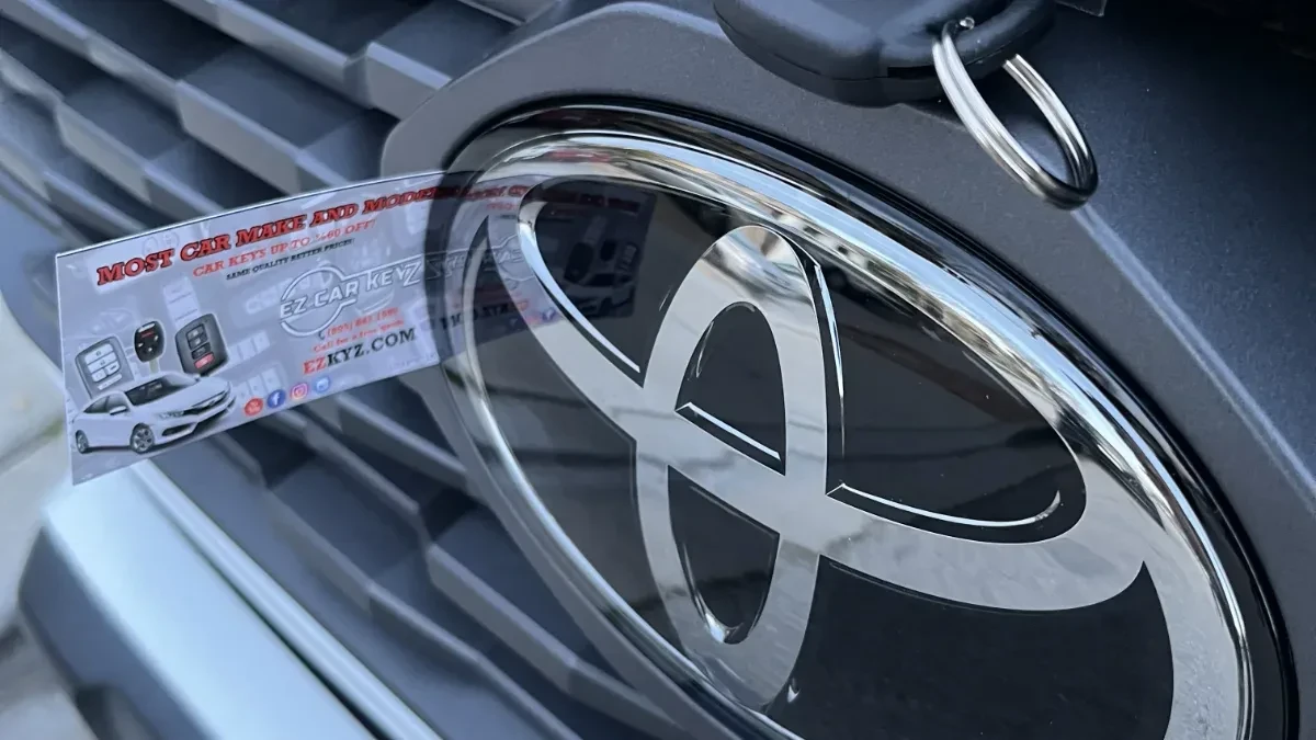 Insured mobile locksmith working on 2016 Toyota Land Cruiser in Alpine CA