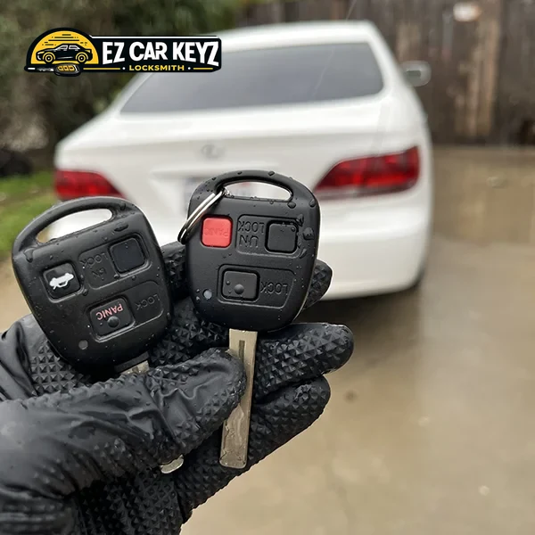 New motorcycle key in ignition by EZ Car Keyz in San Diego