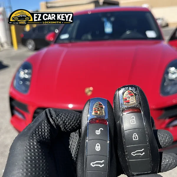 Smart key being programmed on diagnostic tool by EZ Car Keyz in San Diego