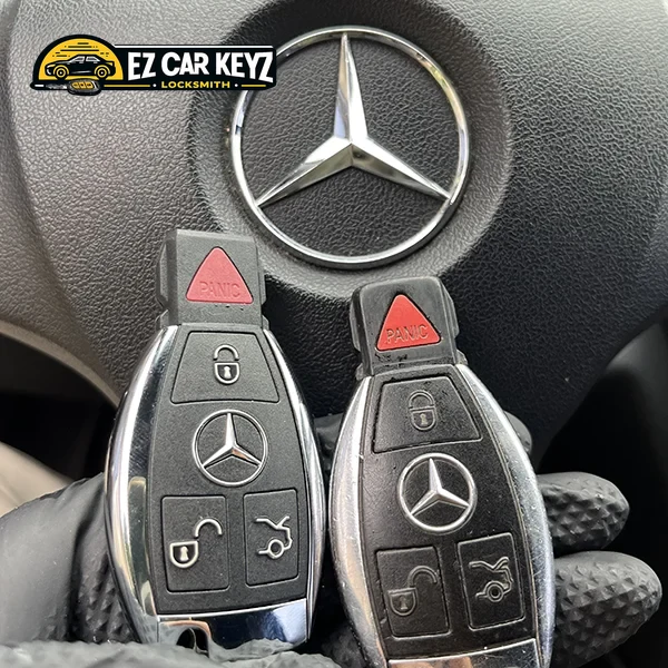 Original and duplicate keys side by side by EZ Car Keyz in San Diego