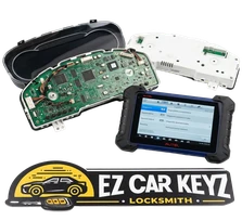 Mobile dashboard programming on a 2015 Dodge Durango at a residence in Solana Beach, California. Chrysler-family vehicles store key tokens in the instrument cluster on this generation, so we program through that module directly.