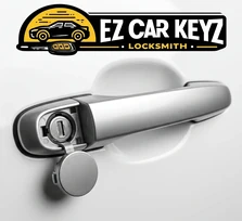 Mobile dead-battery lockout on a 2019 Ford Edge at a residence in Ramona, California. Fob is useless with a dead 12-volt, so we look up the hidden mechanical cylinder location for that model before arriving and pop the cap to use the emergency blade.