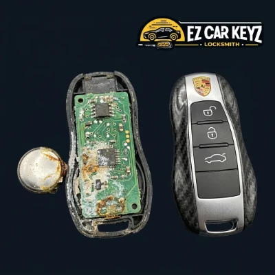 Porsche 993 Fob Battery Leakage and Corrosion