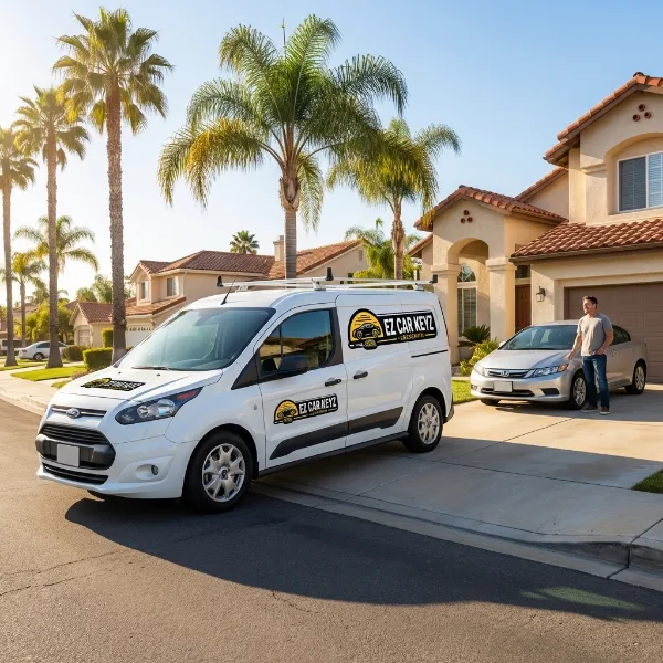 Mitsubishi parked and ready in San Diego County