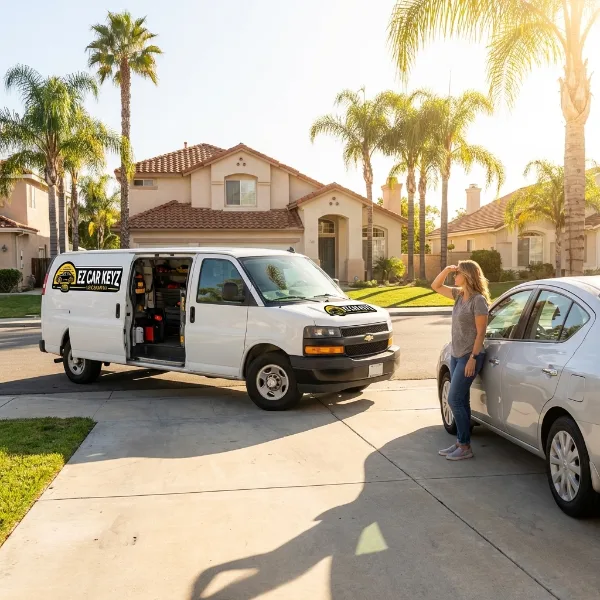 Nissan parked and ready in San Diego County