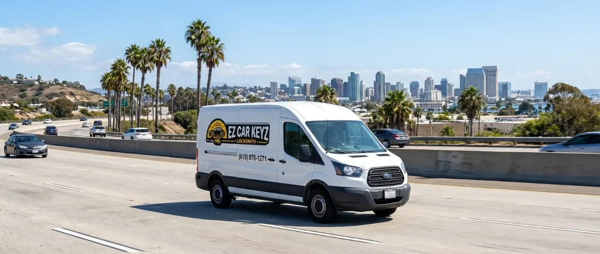 Accent key replacement service area in San Diego County