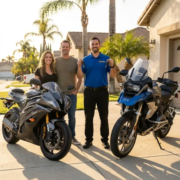 Couple with Yamaha R6 and BMW R1250GS double key replacement - EZ Car Keyz