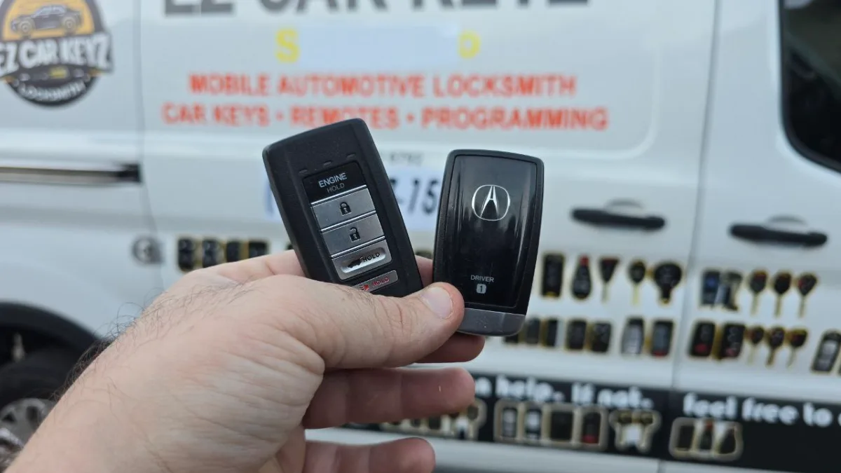 2018 Acura RDX key made with no spare by EZ Car Keyz Oxnard CA