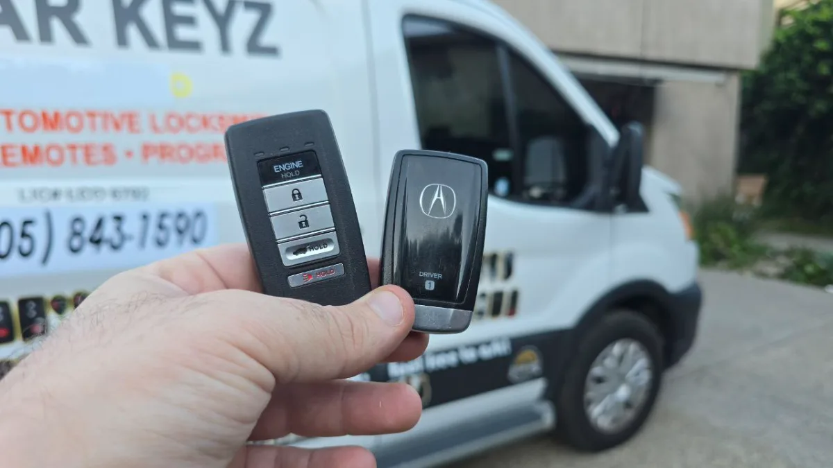 2018 Acura TLX key replaced in your driveway in Santa Barbara CA