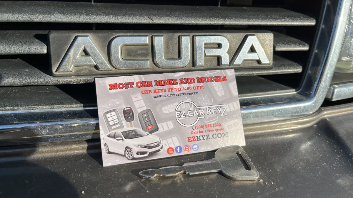 2009 Acura TSX key made with no spare by EZ Car Keyz Simi Valley CA
