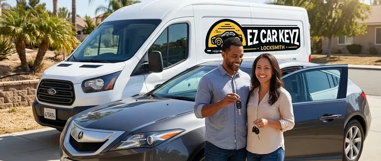 Happy customers with their replacement Acura ZDX car key from EZ Car Keyz in Ventura County
