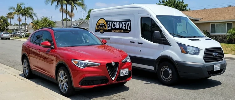 Alfa Romeo Stelvio mobile car key service by EZ Car Keyz in Ventura County