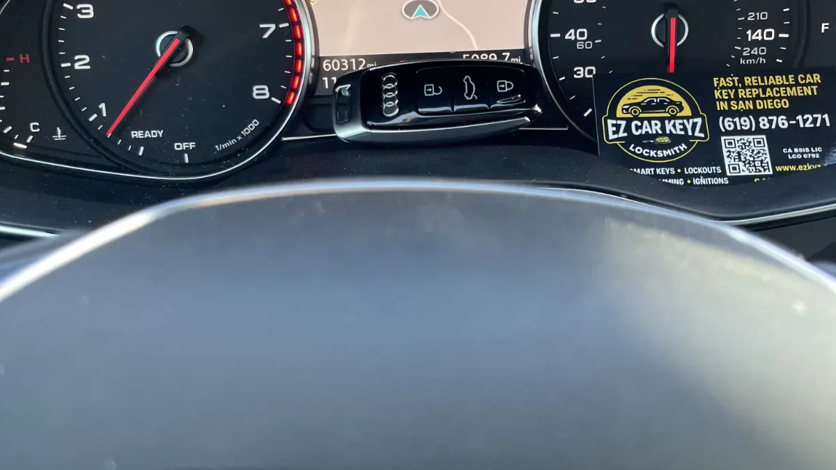 Insured mobile locksmith working on 2010 Audi A3 in Oxnard CA