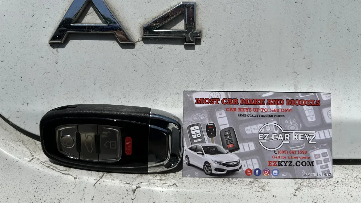 Licensed locksmith replacing 2015 Audi A6 key in Oxnard CA