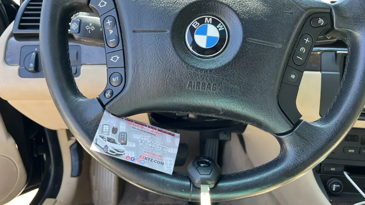 Insured mobile locksmith working on 2000 BMW 5 Series in Oxnard CA