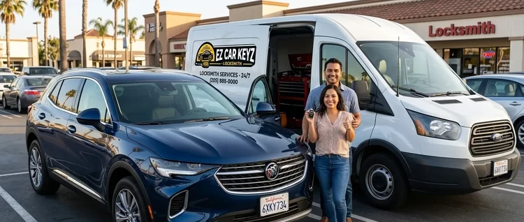 Happy customers with their replacement Buick Envision car key from EZ Car Keyz in Ventura County