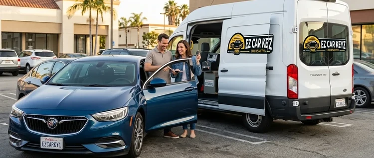 Happy customers with their replacement Buick Regal car key from EZ Car Keyz in Ventura County