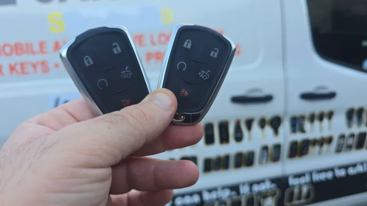 Licensed locksmith replacing 2005 Cadillac STS key in Simi Valley CA
