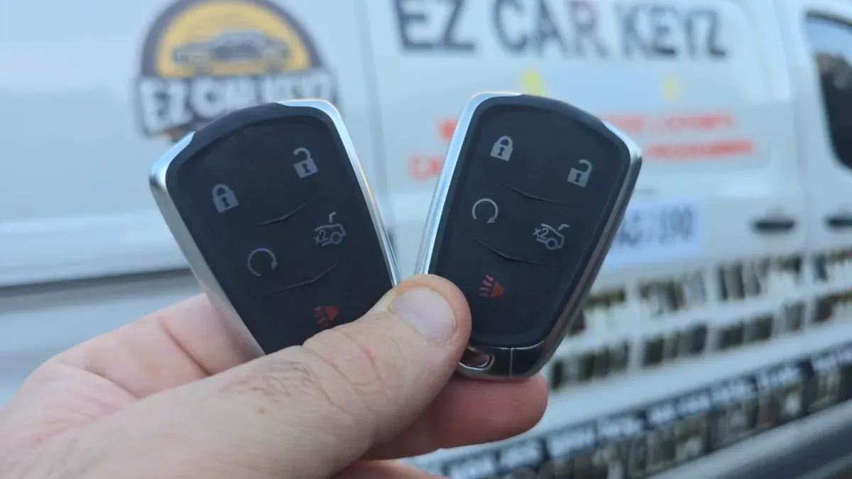 Licensed locksmith replacing 2021 Cadillac XT5 key in Santa Barbara CA